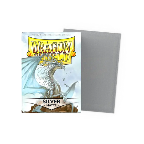 Dragon Shield Sleeves Standard Size Silver - Matte (100)