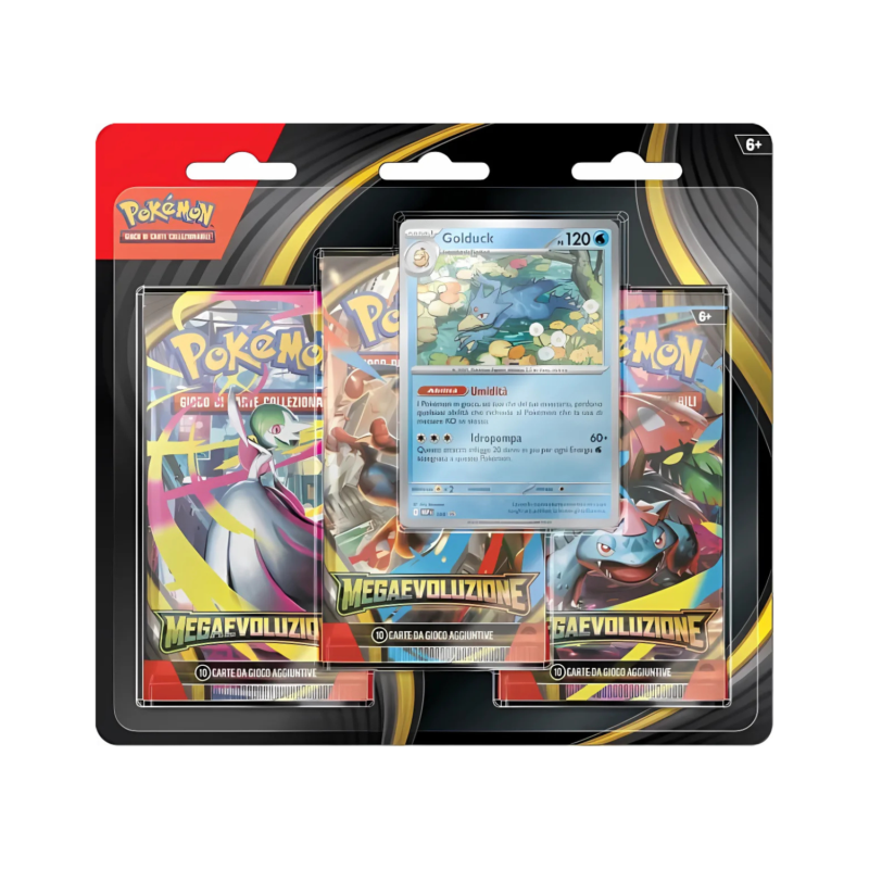 Pokémon - Blister 3 Buste Golduck Megaevoluzione (IT)