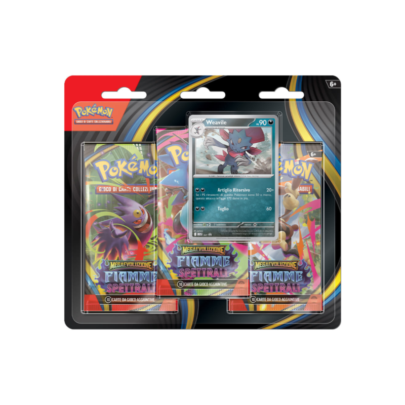 Pokémon - Blister 3 Buste Weavile Fiamme Spettrali (IT)