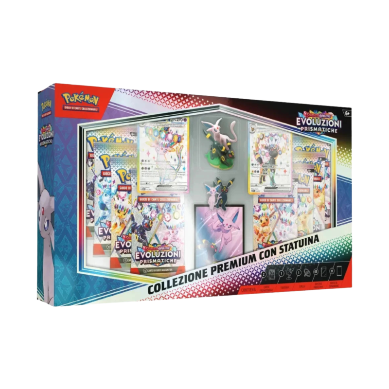 Pokémon - Collezione Premium Evoluzioni Prismatiche con statuina Umbreon e Espeon (IT)