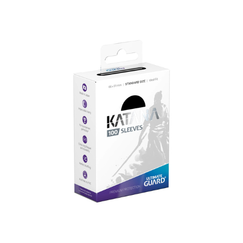 Ultimate Guard Katana Sleeves Standard Size BLACK (100)