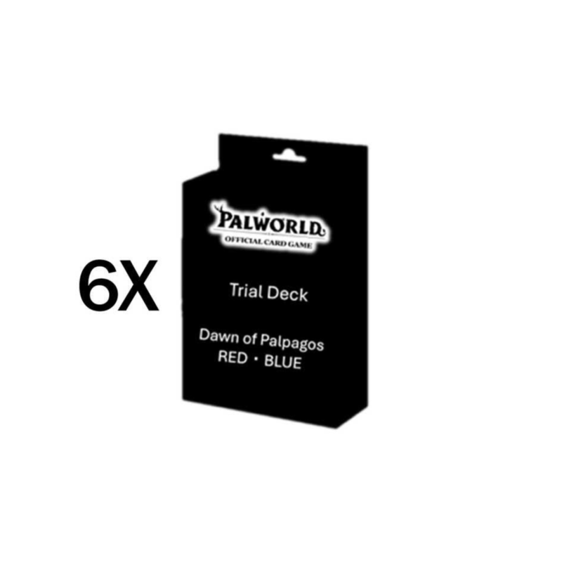 Palworld Card Game - Display x6 Trial Deck Palworld TD01 Dawn of Palpagos Red-Blue (ENG)