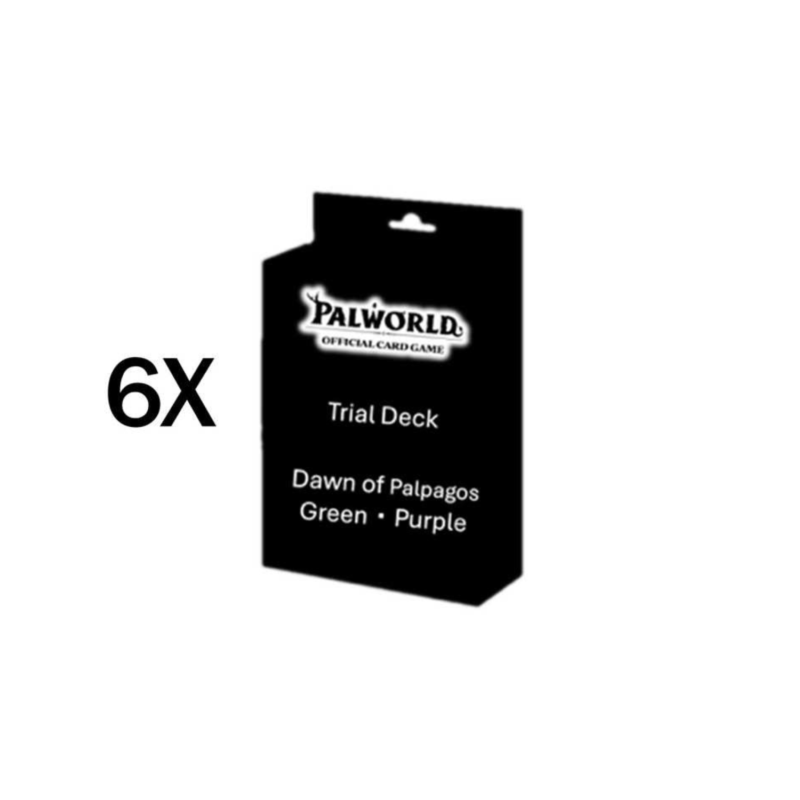 Palworld Card Game - Display x6 Trial Deck Palworld TD01 Dawn of Palpagos Green-Purple (ENG)