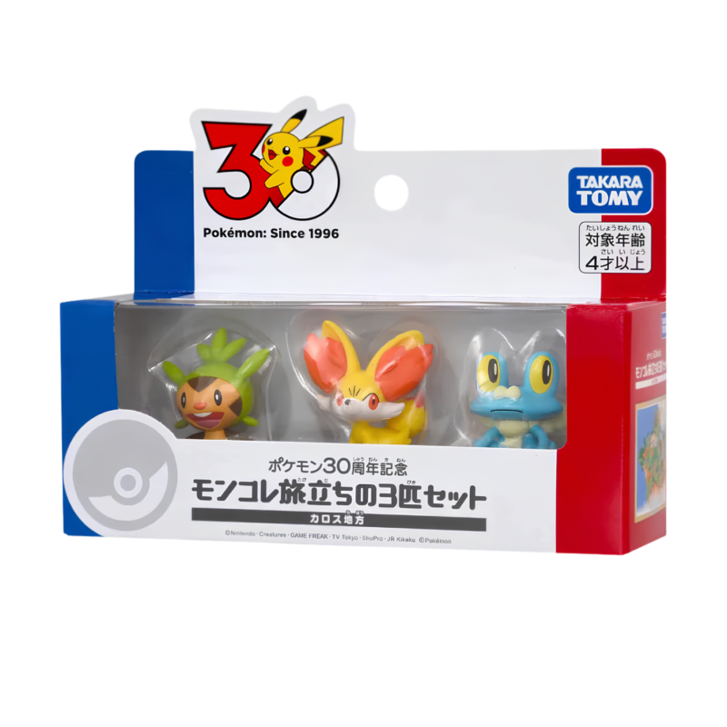 Takara Tomy - Pokemon 30th Anniversary Moncolle Set of 3 Kalos Region
