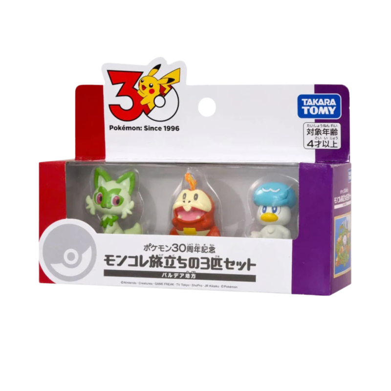 Takara Tomy - Pokemon 30th Anniversary Moncolle Set of 3 Paldea Region